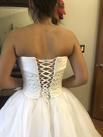 corset two piece bridal dress