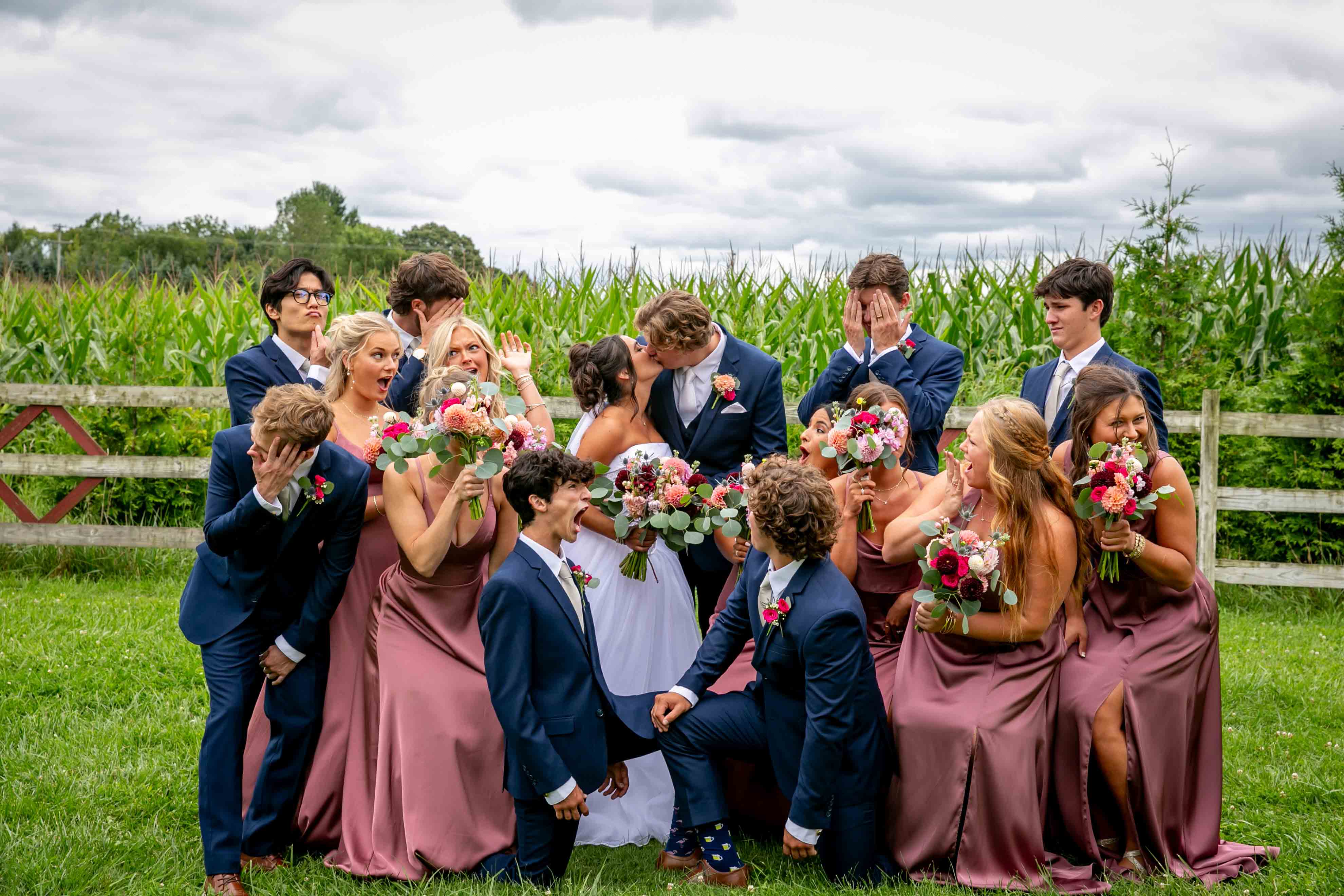 Bride and Groom by The Little Red Barn of Nunica