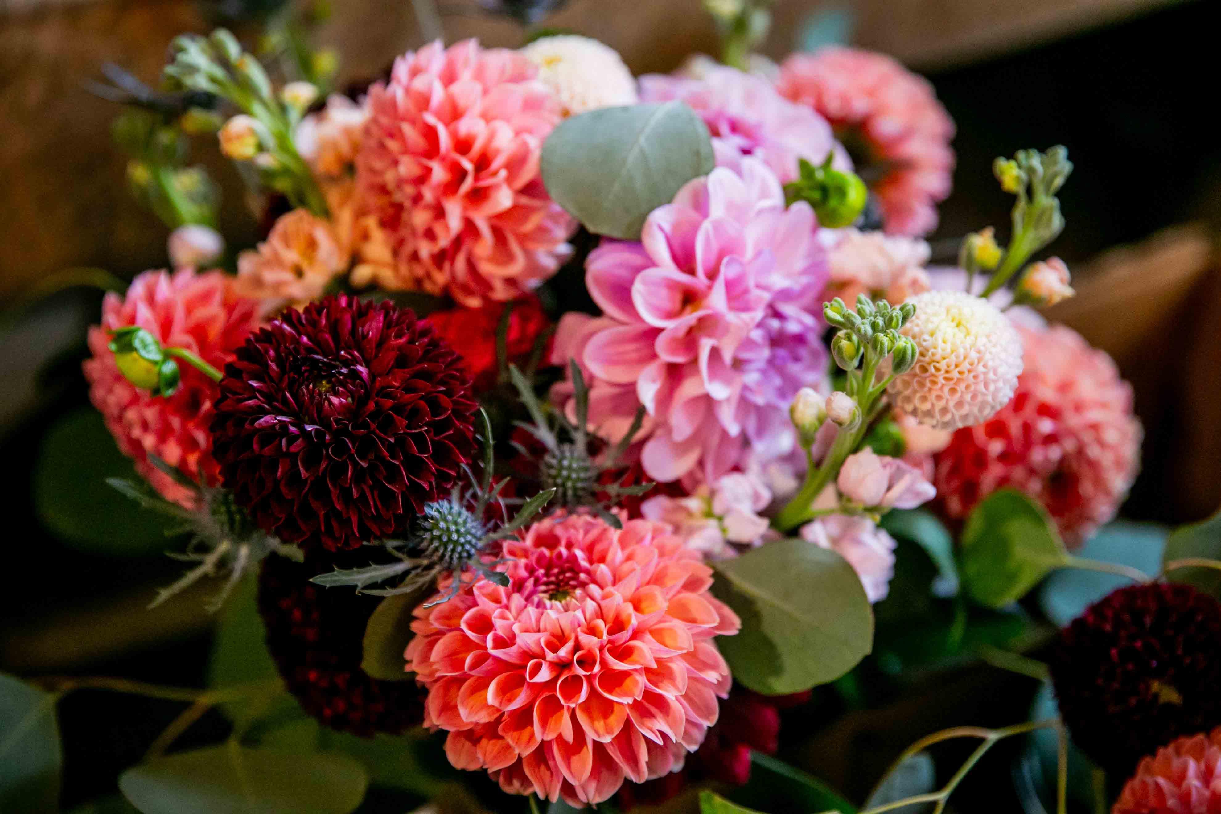 dahlia wedding flowers